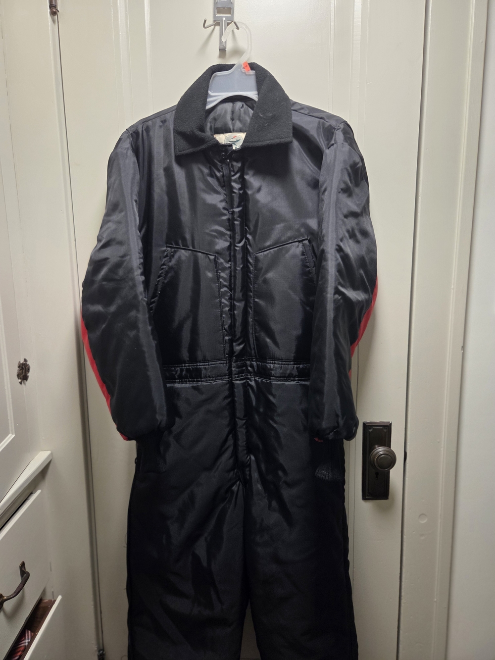 RED HEAD~MINT!!~VINTAGE SNOW SKIING SNOWMOBILING JUMPSUIT COVERALL Mens Med